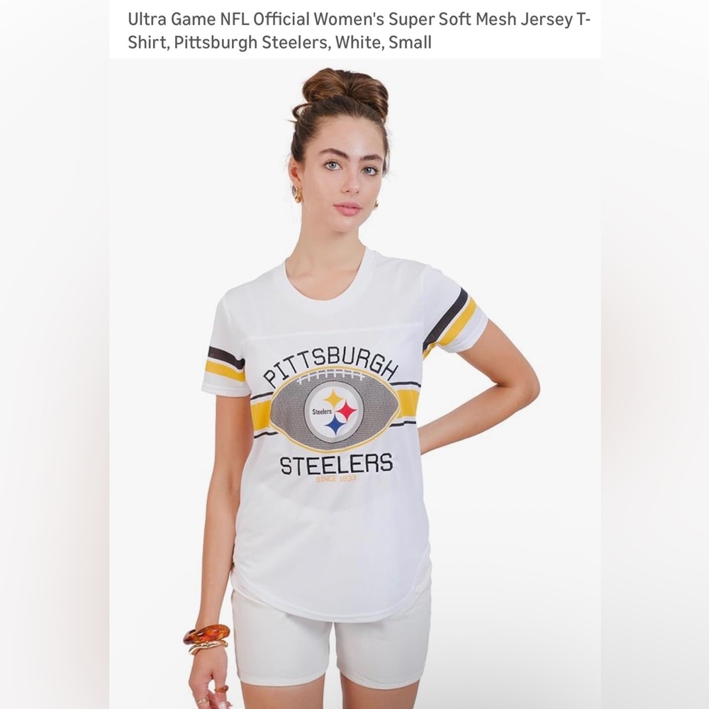NFL Women's Pittsburgh Steelers Jersey T-Shirt - White